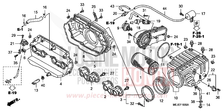 LUFTFILTER for CB1300 Super Bold'or ABS PEARL FADELESS WHITE (NH341KF) from 2007